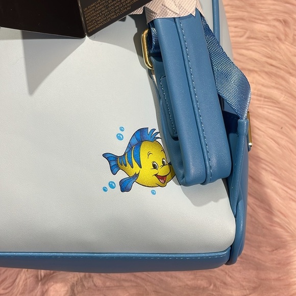 NWT Loungefly Little Mermaid Disney Stained Glass Mini Backpack - Picture 10 of 12